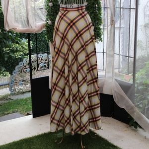 Vintage 1960s Plaid maxi skirt